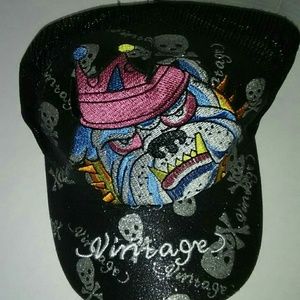 Black blingy ball cap